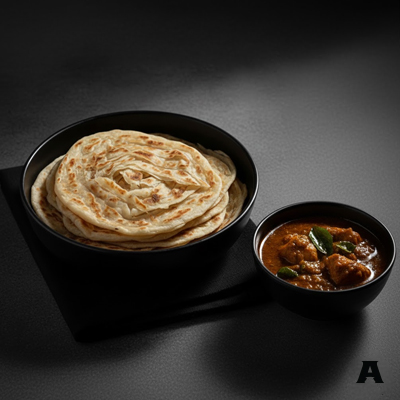 Kerala Paratha With Chicken Gravy