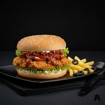 CAJUN CRISPY CHICKEN BURGER